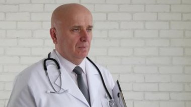 Zor bir iş günü sonra yorgun ve şaşkın doktor görüntü Nap