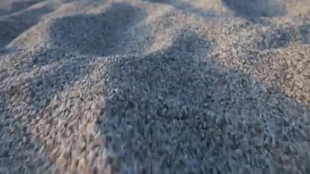 해변 모래를 통해 걷는 해변에 Pov — 비디오