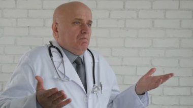 Yavaş hareket emin Doktor yapma ile bir kafa jestleri Nod inkar