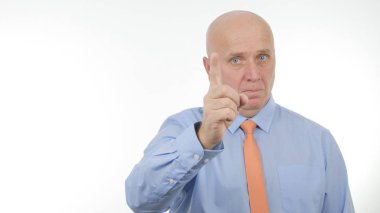 İş adamı resim Finger ile Işaret el jestleri olun