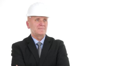 Emin Mühendis Görüntü Smile Memnun ve Ok El İşareti olun