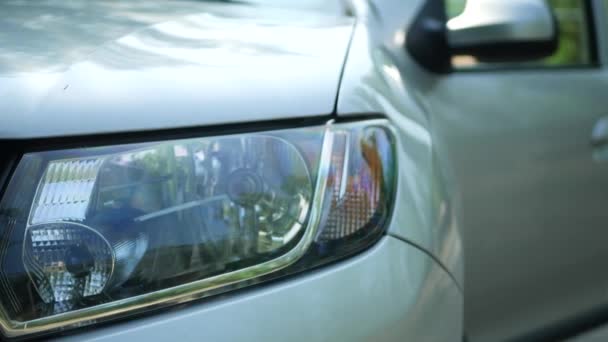 Motorista Abre Porta Desça Sistema Segurança Carro Braço Com Controle — Vídeo de Stock