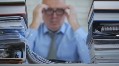 Mali Belgeler ve Muhasebe Evrakları ile Çalışan Yönetici ile Görüntü