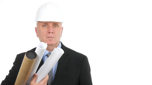 Engineer Portrait Looking Confident in a Business Presentation — Stock Photo, Image