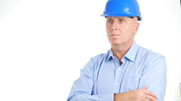 Engineer Portrait Looking Confident in a Business Presentation — Stock Photo, Image