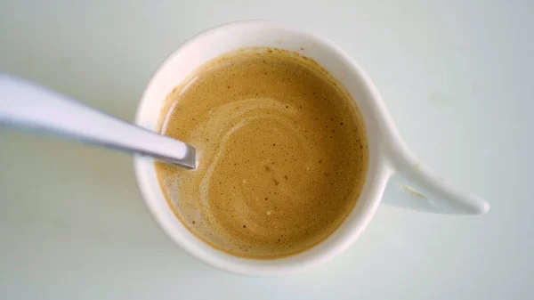 Kaffe Blandat Med Färsk Mjölk — Stockfoto