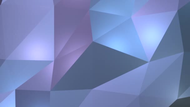 다채로운 물결 모양의 삼각형 무늬 표면. 추상 3D 배경 — 비디오