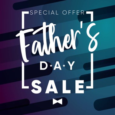 Satılık babalar'ın gün afiş, mor Bliss çift tonlu degrade arka plan, poster veya el ilanı kullanılabilir