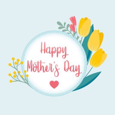 Anneler Günü tebrik kartı şablonu. Zarif çiçek arka plan. Davetiye kullanılabilir