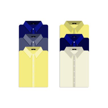 Erkeklerin katlanmış gömleği. vektör illüstrasyonu.