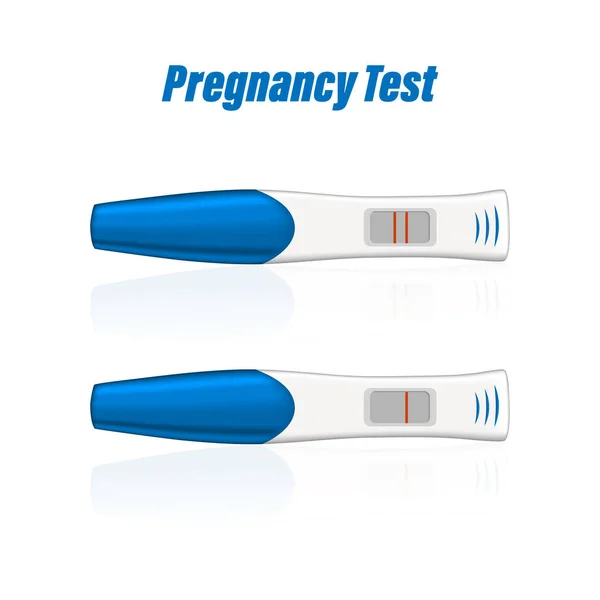 怀孕测试呈阳性和阴性 病媒说明者 — 图库矢量图片