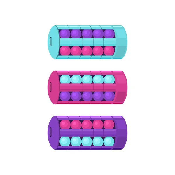 Crianças Brinquedo Quebra Cabeça Cores Diferentes Ilustração Vetorial — Vetor de Stock