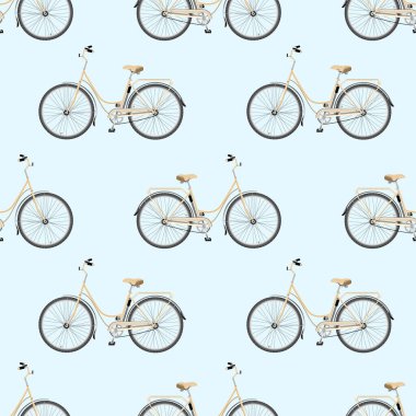 Klasik şehir bisikleti modeli, mavi arka gradla ekolojik spor ulaşımı.. 