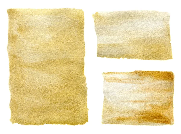 Conjunto de texturas aquarela dourada. Mão pintado bela ilustração para design, impressão, tecido ou fundo . — Fotografia de Stock