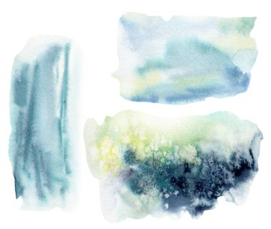 Suluboya sualtı soyut doku. El boyalı deniz veya okyanus arka plan. Tasarım, baskı veya arka plan için su illüstrasyonu.