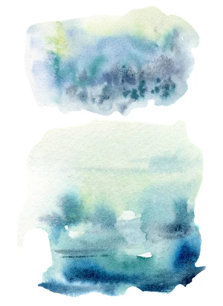 Aquarel onderwater textuur. Handgeschilderde zee of Oceaan abstracte achtergrond. Aquatische illustratie voorontwerp, afdrukken of achtergrond. — Stockfoto