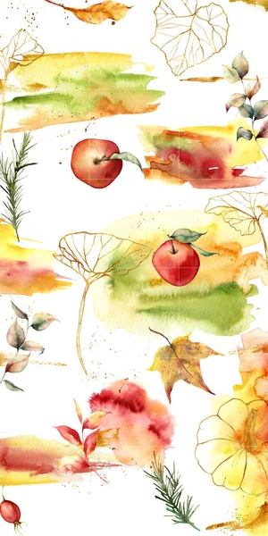 Design backgrounds for social media banner with autumn theme and apples. Set of Instagram post frame templates. Mockup for beauty blog or fall theme. Layout for promotion. — Stock Photo, Image