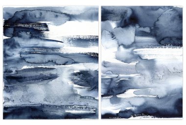 Suluboya klasik mavi soyut doku, tuzlu ve mavi renkte. El boyası soyut arka plan. Tasarım, baskı ya da arkaplan için Sucul çizimi. Yılın rengi.