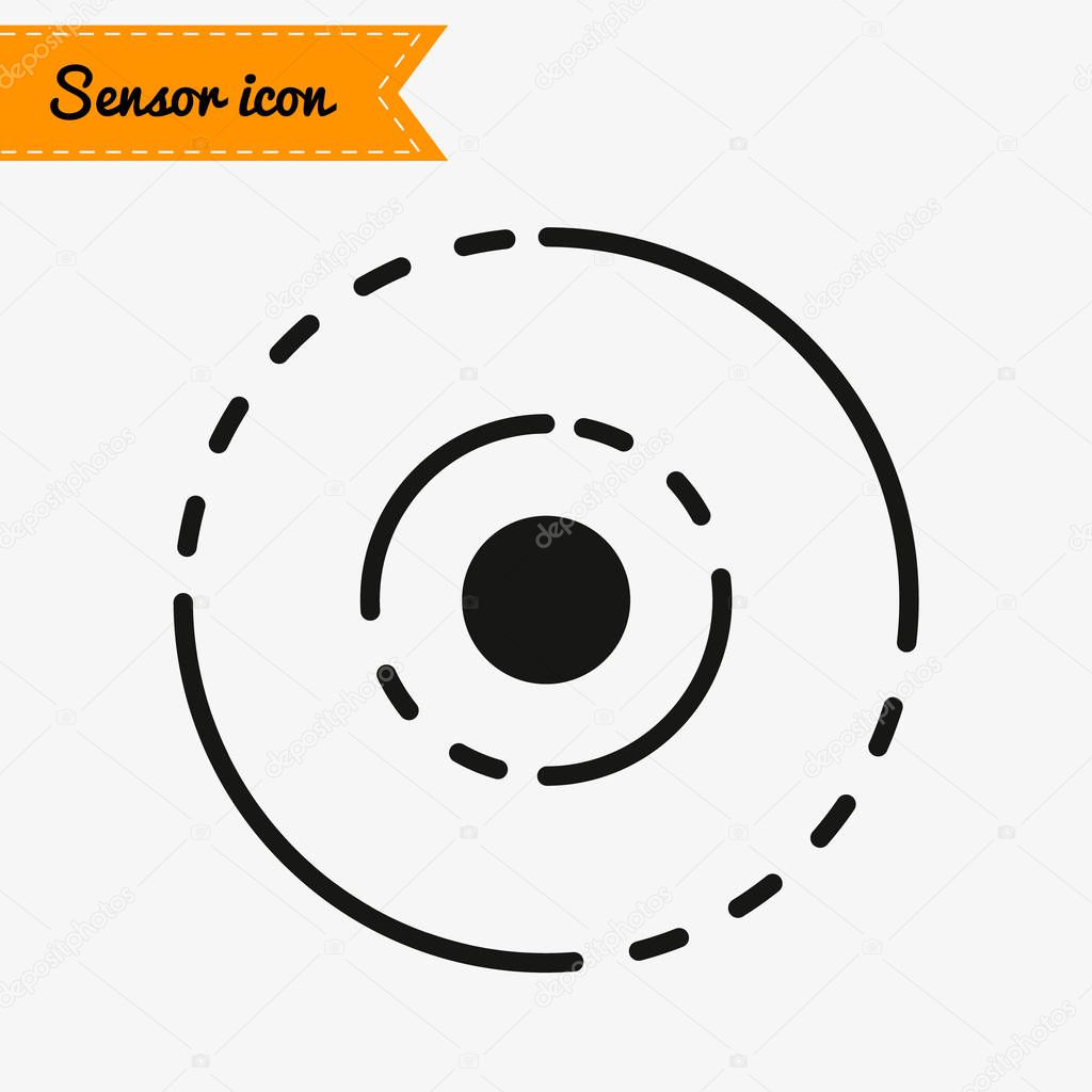 Sensor icon. Monochrome style design from machine learning collection. UX and UI. Pixel perfect sensor icon. For web design, apps, software, printing usage