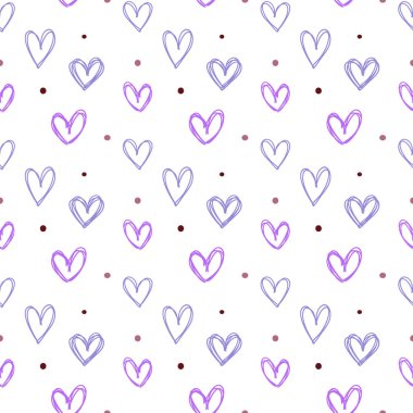 Kalpli El Çizimi Kusursuz Desen