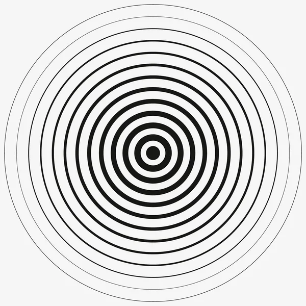 Звуковая Волна Линия Красных Колец Кругу Символ Крана Фон Радиосигнала Стоковая Иллюстрация