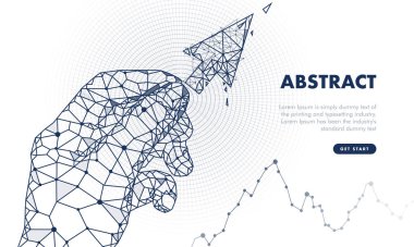Gelecekteki arows analytics dokun. Yenilikler robot sistemleri teknolojileri yenilikleri sistemleri el ve koruma. Analitik grafik kilit bilgisayar inşaat. Gelecekteki stili.