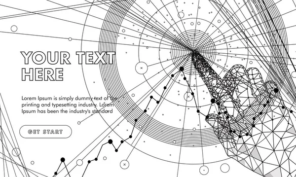 Abstrakte Zukunftsrealitäten Formen Objekte Innovationen Verschmelzen Systeme Und Technologien Big — Stockvektor