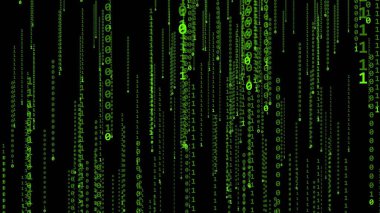 The binary code is zero and one. The program code. Matrix cyberspace. clipart