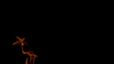 Alev ve ateş. Arka plan. Ağır çekim