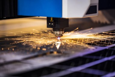 CNC freze tezgahı. İşleme ve lazer kesim t metal için