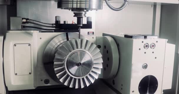 Fabriken Automatiserad Business Cnc Konstruktion Drill Kontrollerad Robotic Hand Rostfritt — Stockvideo