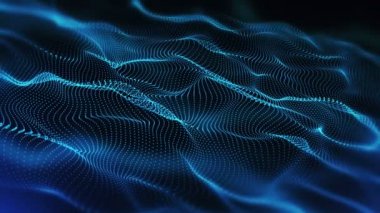 4k Mavi Hareketli Parçacıklar Arkaplan Döngüsü