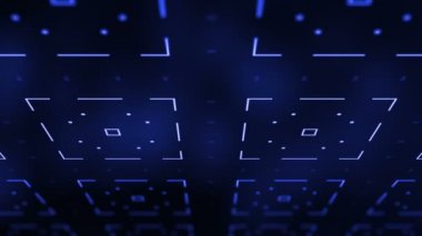 4K Soyut Teknoloji Geometrik Çokgen Tasarım Döngüsü