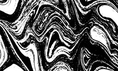 Grunge iç içe geçmiş doku, iplikler, çizgiler, tel, damarlar, monokrom. Grunge eski detaylı siyah beyaz doku. Vektör arkaplan