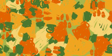 Soyut desenli, kusursuz, elle çizilmiş bir fantezi. Parlak fırça darbeleriyle parlak ve soyut bir arkaplan. Modern dışavurumcu tasarım, tekstil, paketleme, duvar kağıdı ve yaratıcı projeler için mükemmel.