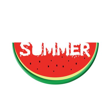 Metin yaz bir lokma ile dilim karpuz,