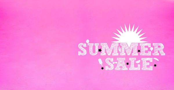 Modelos Banner Promocional Venda Verão — Fotografia de Stock