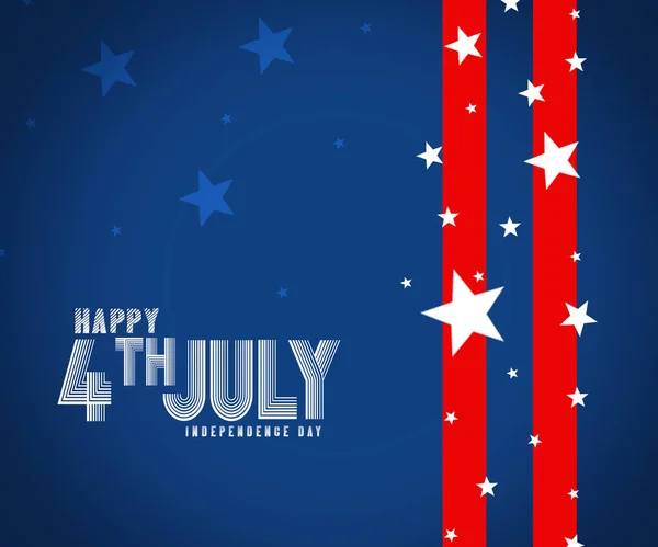 Happy Dag Van Onafhankelijkheid Kaart Verenigde Staten Van Amerika Ontwerp — Stockfoto