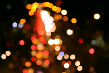 Bokeh ile Festival ışık arka plan, arka plan gece bokeh şehir ışıkları bulanık.,
