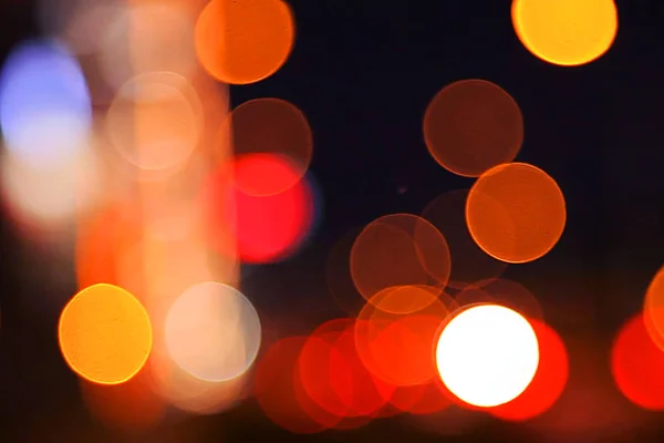 节日灯光背景与散景 抽象背景夜模糊散景城市灯光 — 图库照片