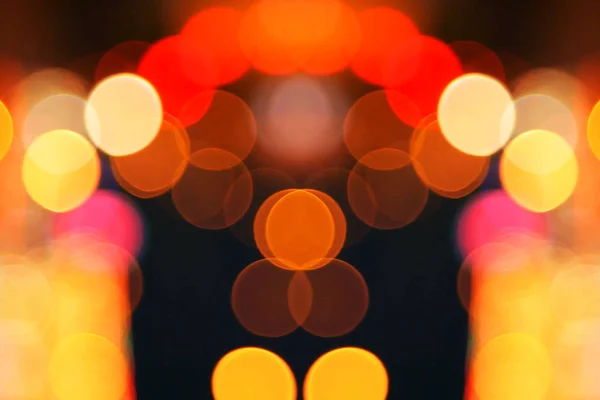 Fondo Luz Festiva Con Fondo Bokeh Abstracto Noche Borrosa Luces — Foto de Stock