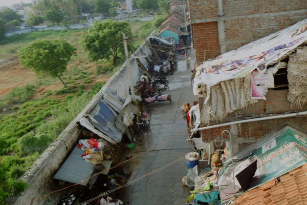 Slum Area Poor People Living India Slum Area Slum People — Stock Photo, Image