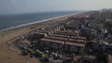 deniz feneri görünümü marina Beach hava görünümünü vurdu