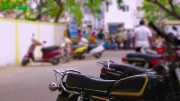 Unidentified People Buy Sell Seafood Vegetable Street Food Market City — Stock Video