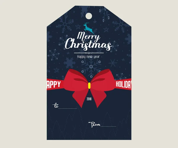 Feliz Navidad Año Nuevo Etiquetas Regalo Diseños Ilustración — Foto de Stock
