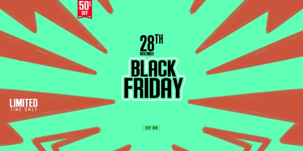 Black Friday Sale Flyer Template Black Friday Banner — Stock Photo, Image