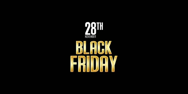 Black Friday Venda Banner Cartaz Logotipo Texto Ouro Luxo — Fotografia de Stock