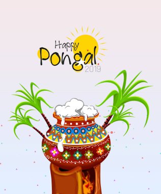 Mutlu Pongal tebrik arka plan, beyaz arka plan resmi