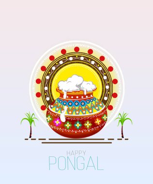 Güneyde Hint Festivali Pongal arka plan şablonu tasarlamak