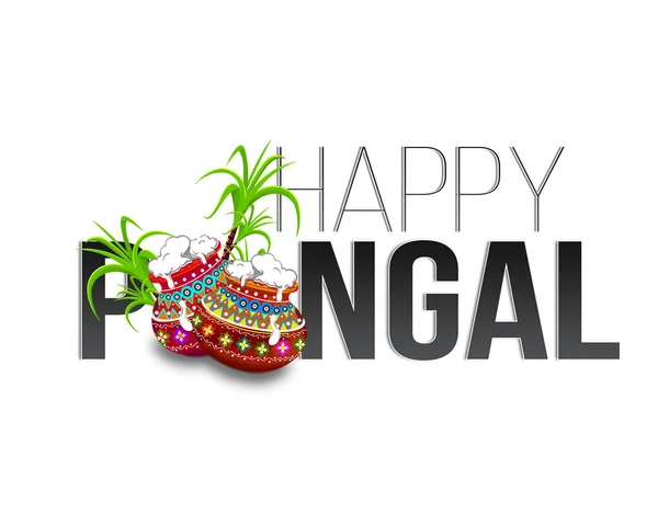 South Indian Pongal Festival Greeting Background — Stock Photo, Image